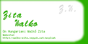 zita walko business card
