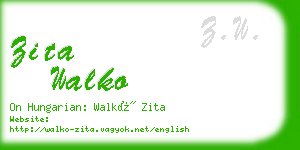 zita walko business card